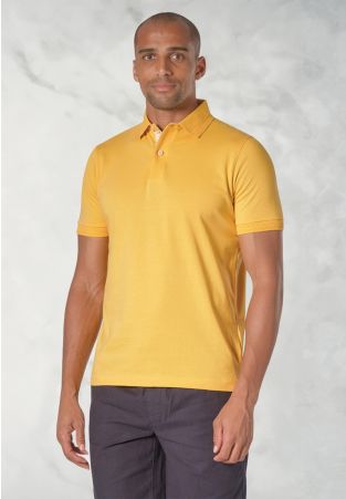 Seppi Pure Cotton Jersey Lemon Polo Shirt