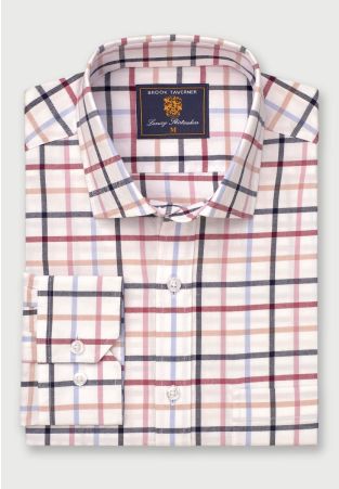 Regular Fit Pink Tattersall Check Cotton Shirt