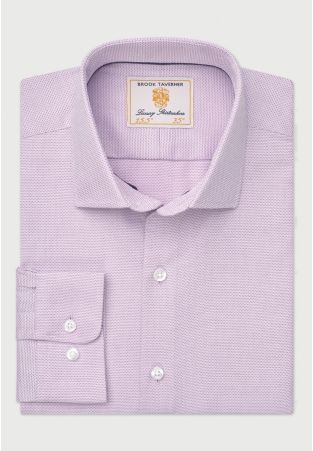 Tailored Fit Lilac Dobby Shirt