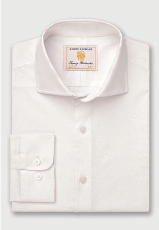 Tailored Fit White Floral Print 'Occasion' Shirt