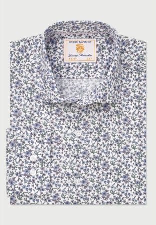 Tailored Fit Lilac Ditsy Floral Shirt