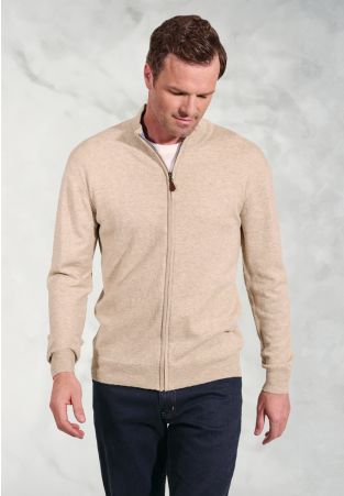 Somerset Stone Cotton Merino Zip Cardigan