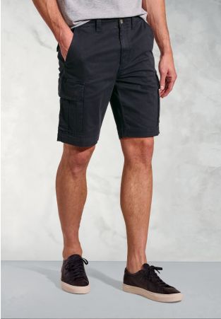 Statham Navy Cotton Stretch Cargo Shorts