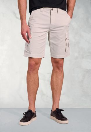 Statham Stone Cotton Stretch Cargo Shorts