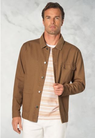 Steele Caramel Cotton Utility Jacket