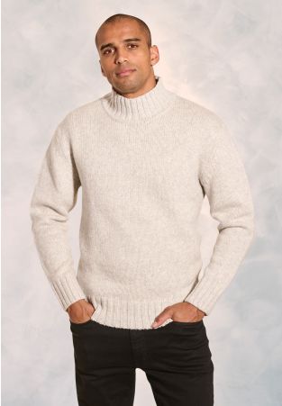 Waver Winter White Lambswool Turtle Neck Jumper