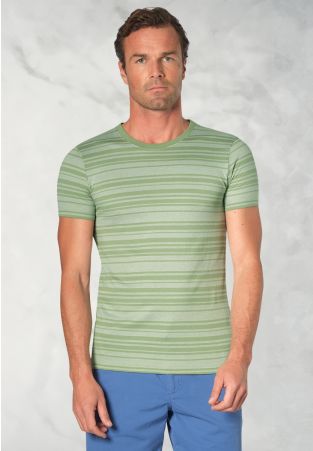 Willis Pure Cotton Apple Herringbone Hoop T-Shirt