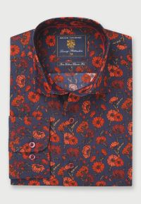 Regular Fit Poppy Print Cotton Shirt