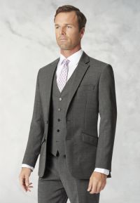 Tailored Fit Avalino Grey Suit  - Vest Optional