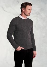 Charcoal Cashmere Crew Neck Jumper
