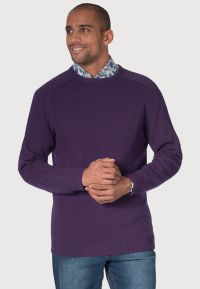 Charlbury Damson Lambswool Crew Neck Jumper