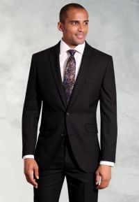 Tailored Fit Dijon Black Suit Jacket