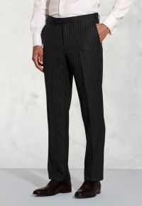 Regular Fit Epsom Grey Pinstripe Wool Suit Pants