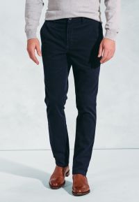 Tailored Fit Finningley Navy Corduroy Pants