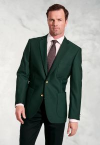 Regular Fit Henley Green Wool Blend Blazer