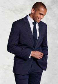 Tailored Fit Phoenix Navy Pin Dot Suit Jacket