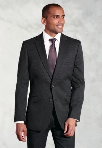 Tailored Fit Phoenix Charcoal Pin Dot Suit Jacket