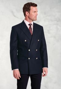Regular Fit Reigate Navy Pure New Wool Double Breasted Blazer