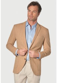 Tailored Fit Thorpe Sand Cotton Linen Jacket