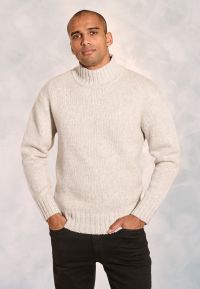 Waver Winter White Lambswool Turtle Neck Jumper