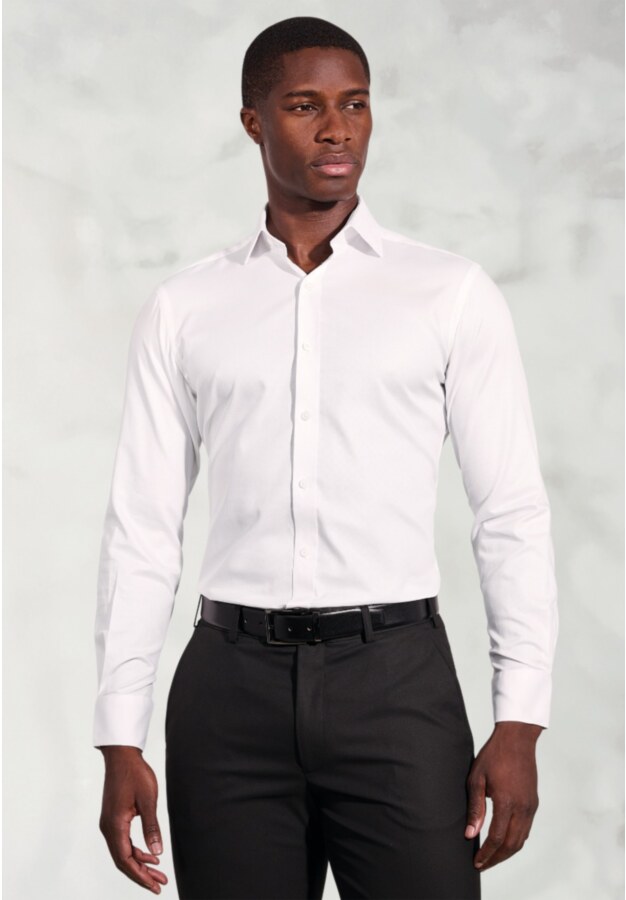 Regular Fit White Royal Oxford Double Cuff Cotton Shirt