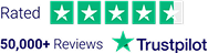 Rated excellent, 50,000+ reviews on Trustpilot